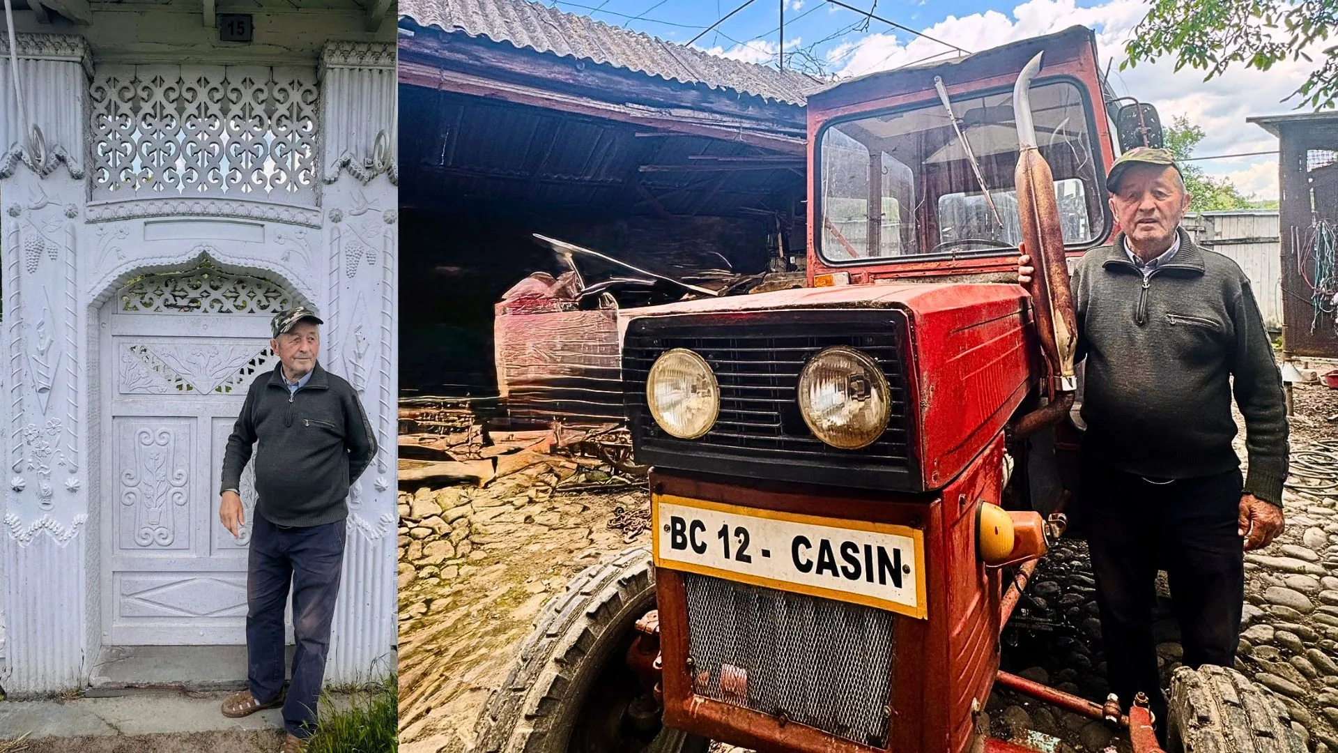 Meșterulul popular Neculai Comăneciu, la 93 de ani, încă muncește pe tractor. Povestea unui Tezaur Uman Viu din Bacău. Pasiunea pentru muncă nu are vârstă