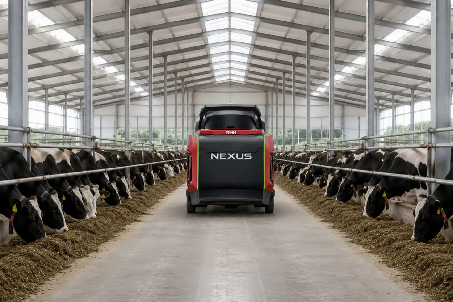 RMH Nexus, robotul 100% electric care pregăteşte şi distribuie singur raţia furajeră