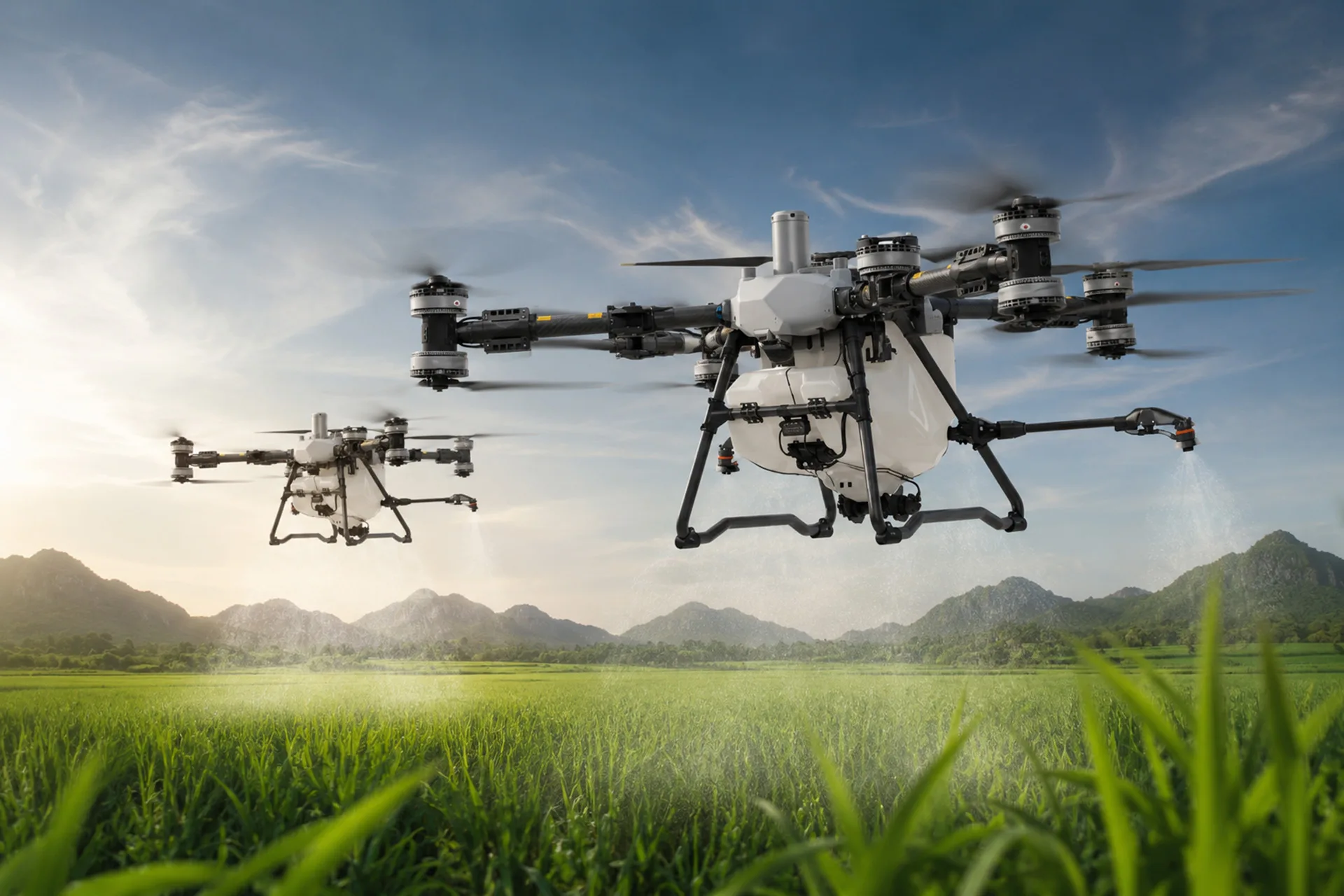 DJI Agras T55 şi T100 Dual Battery: o nouă generaţie de drone pentru lucrările agricole