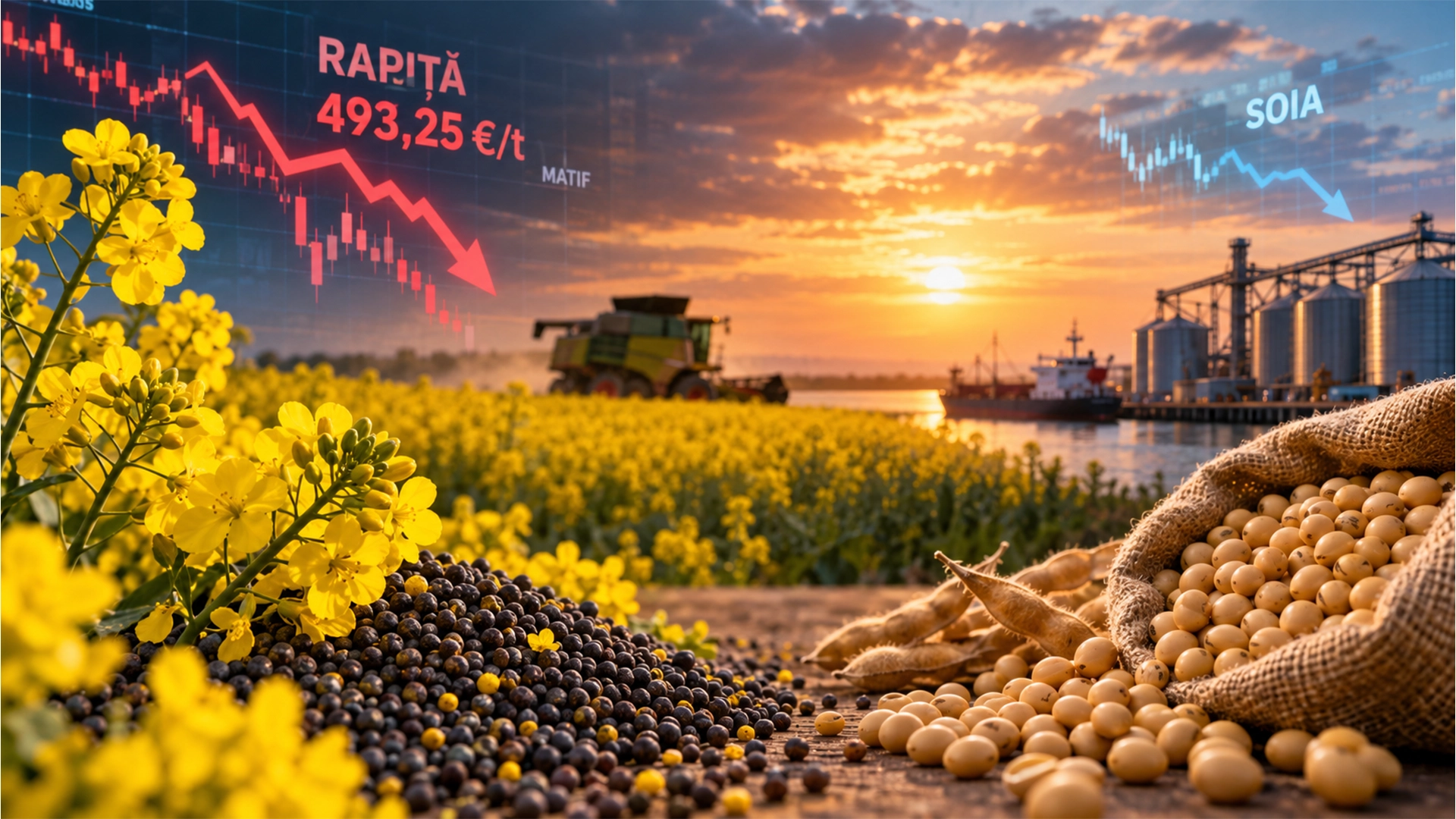 rapita soia bursa cerealelor Rapița coboară sub 500 euro/tonă la MATIF. Cum evoluează prețurile în România!